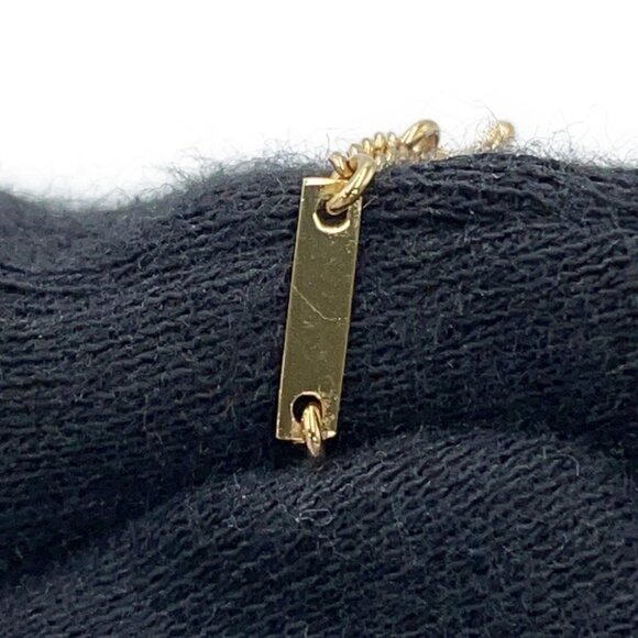 CELINE Triomphe Necklace Gold Plated/Rhinestone Gold 460GB6BZI - Picture 11 of 11